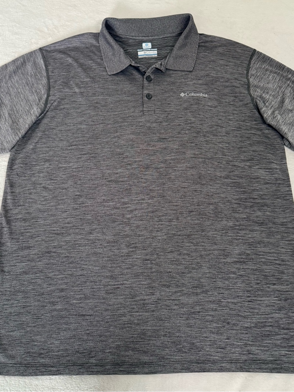 Columbia Omni-Freeze Zero Polo Shirt Men’s XL Gray Golf Cooling Performance